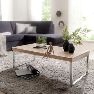 Kundfavorit Wohnling Soffbord Hocevar 120 cm Akacia/Krom - Möbler