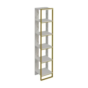 Populärt val Lachasity Bokhylla 64 cm Guld|Vit - Förvaring
