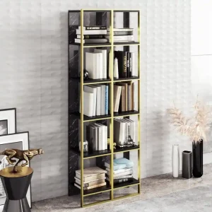 Extra rabatt Abla Bokhylla 64 cm Guld|Svart - Förvaring