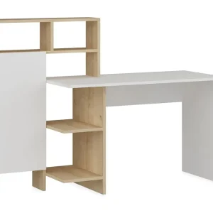 Zeko Skrivbord 120 cm med Förvaring Hylla Ekfärg - Möbler Outlet