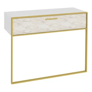 Kampanjpris Bascle Sideboard 90 cm Guld|Vit - Förvaring