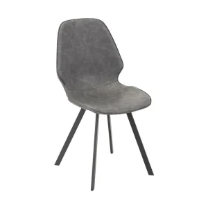 Stol Helena 50x46xh82cm Grått Imiterat Läder - Möbler Endast idag
