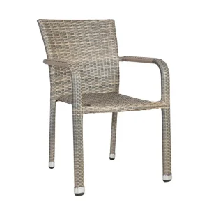Utestol LARACHE 57x61xH83 aluminiumram grå - Utemöbler & utemiljö Sänkt pris