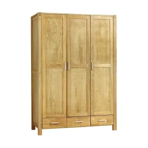 Outlet Garderob Chicago 3-Dörrar Och 3-Lådor 130x57xh190 - Förvaring