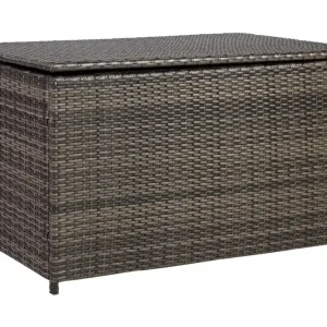 Kuddbox WICKER 122x52xH62cm brun - Utemöbler & utemiljö Rabatt