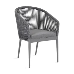 Utestol ECCO 57x65xH81cm grå aluminiumram - Utemöbler & utemiljö Nyhet