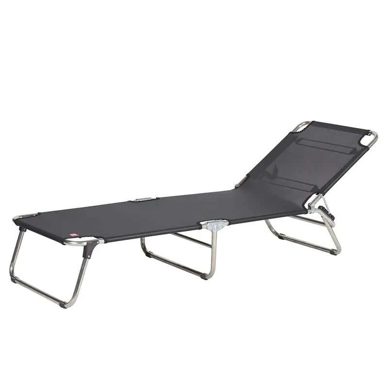 Amigo solsäng svart aluminium/textilene Reapris