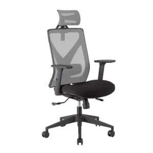 Billigare Kontorstol MIKE 64x65xH110-120cm svart/grå - Möbler