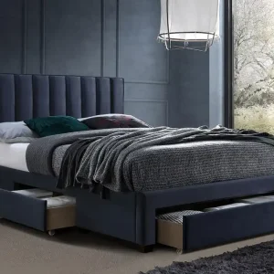 Kundfavorit Säng Grace 3-Lådor Utan Madrass 160x200 cm Blå - Möbler