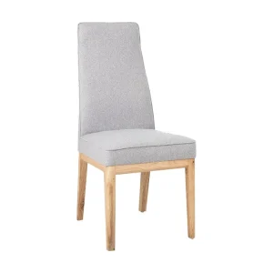Stol PRESTON 46x585xH102cm grått tyg - Möbler Erbjudande