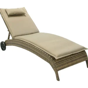 Däckstol WICKER 73x196x99cm färg: cappuccino - Utemöbler & utemiljö Sista chansen