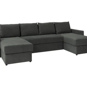 Staffin 4-sits Hörnbäddsoffa Dark grey - Möbler Premium