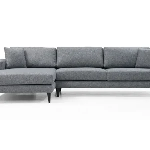 Outlet Hilari Bäddsoffa med Divan Vänster Grå - Möbler