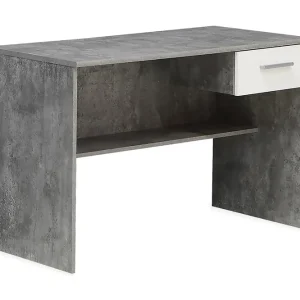 Skrivbord Ferril 110 cm med Förvaring Låda Grå/Vit - Möbler Nedsatt pris