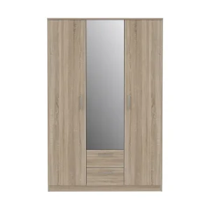 Snabb leverans Steppello Garderob 123x185 cm Brun - Förvaring
