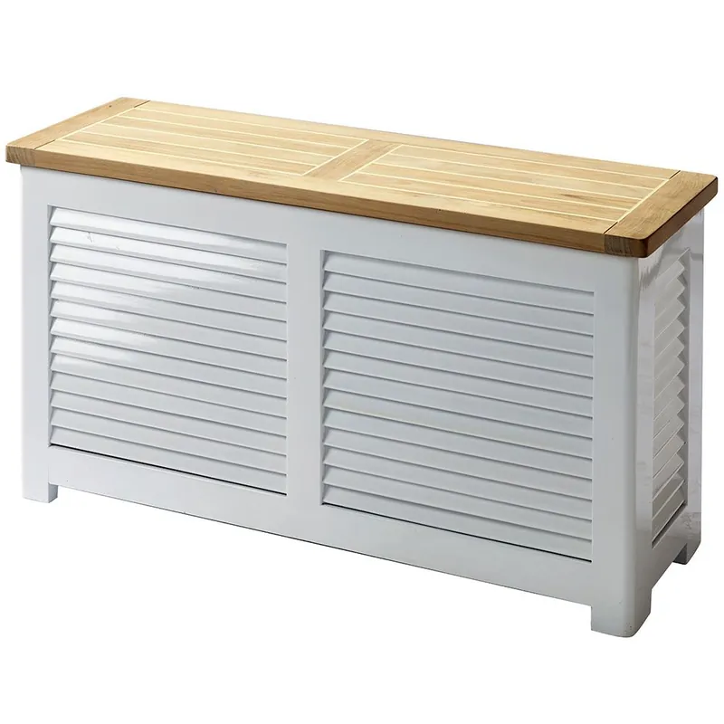 Classic förvaringsbox 30x90 cm teak/vit Outlet