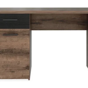 Purgason Skrivbord 110 cm med Förvaring Låda + Skåp Brun - Möbler Trygg betalning