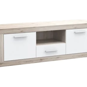 Rabatter Mohaned TV-Bänk 148 cm Brun/Vit - Möbler