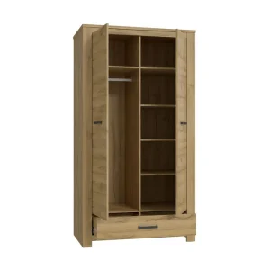 Hovencamp Garderob 60x107 cm Brun - Förvaring Rabatter