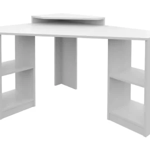 Premium Andifli Skrivbord 90x76,8x120 cm med förvaring Vit - Möbler