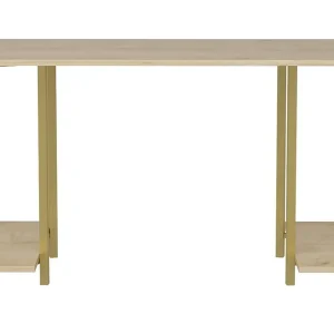 Erbjudande Malem Skrivbord 60x73,8x125,2 cm med förvaring Guld/Brun - Möbler