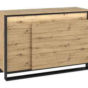 Quant Byrå 41x130 cm Ek/Svart - Förvaring Erbjudande
