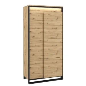 Sista chansen Quant Garderob 50x95 cm Ek/Svart - Förvaring