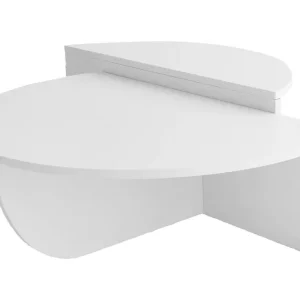 Malling Soffbord 90x30x90 cm Oval Vit - Möbler Begränsat antal
