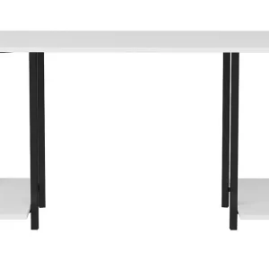 Malem Skrivbord 60x73,8x125,2 cm med förvaring Svart/Vit - Möbler Lägg i varukorgen
