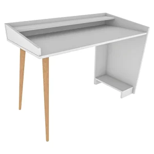 Andifli Skrivbord 59x88,3x121,8 cm med förvaring Vit - Möbler Fynd