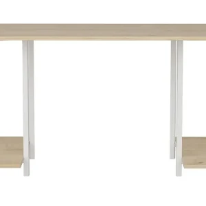 Malem Skrivbord 60x73,8x125,2 cm med förvaring Vit - Möbler Lågt pris