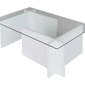 Almasi Soffbord 105x40x105 cm Vit - Möbler Begränsat antal