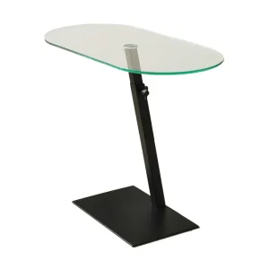 Rabatt Puntoz Soffbord 70x35x70 cm Oval Svart - Möbler
