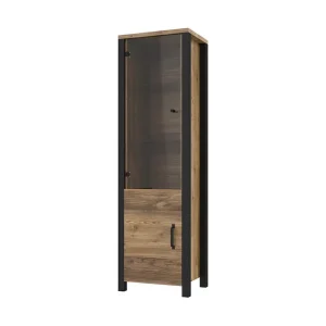 Skarebol Vitrinskåp 56 cm Svart/Trä/Natur - Förvaring Begränsat antal