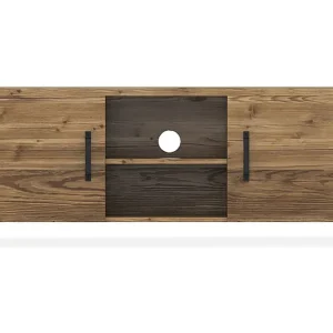 Skarebol TV-bänk 147 cm Svart/Trä/Natur - Möbler Expressleverans