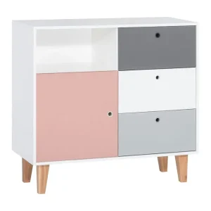 VOX Concept Byrå Vit/Grå/Rosa VOX - Förvaring Lågt pris