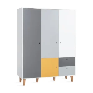 VOX Concept Garderob Vit/Mörkgrå/Röd VOX - Förvaring Outlet