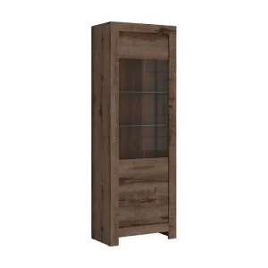 Premium Vitrinskåp Medard 68x197 cm Trä|natur - Möbler