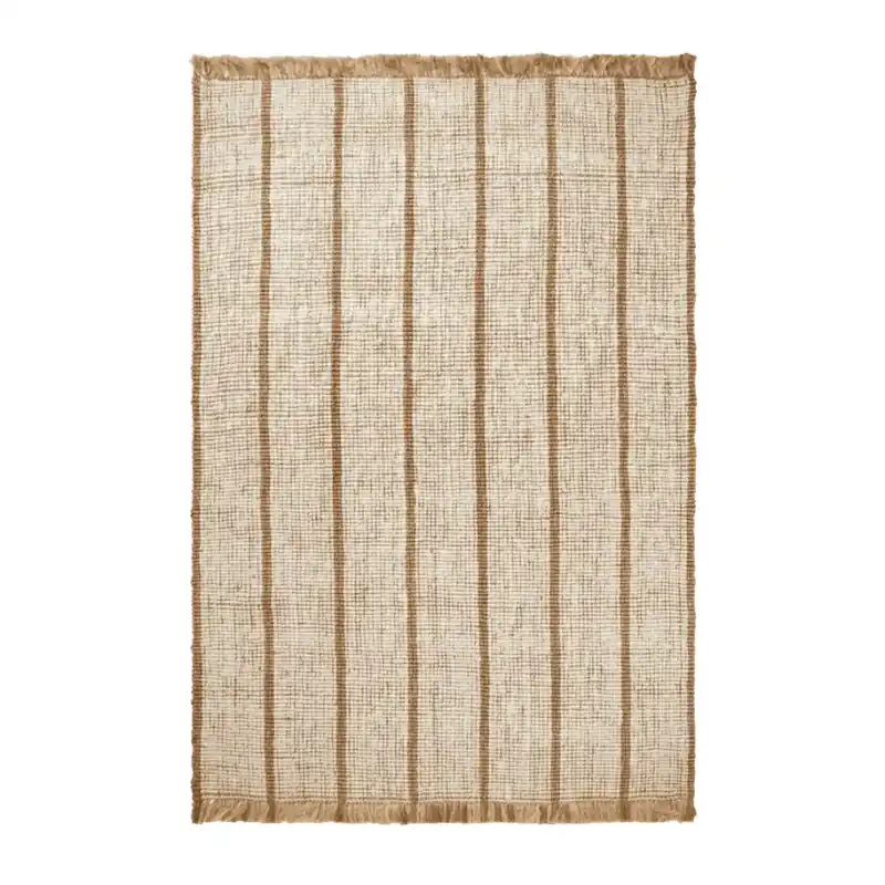 Athens Handvävd Jutematta 200x300 cm - Natural/Off-white Populärt val