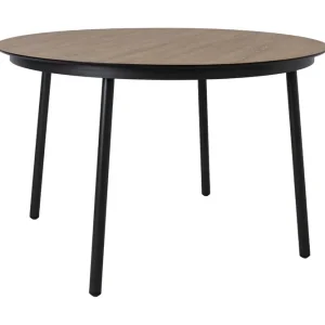 Helsinki Runt Matbord Utomhus 120 cm Aluminium Trä Svart/Brun - Utemöbler & utemiljö Handla nu