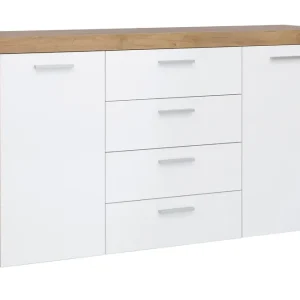 Byrå Sitar Trä|natur|Vit - Förvaring Nyhet