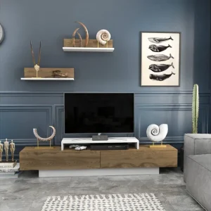 Nyhet Rinorea Tv-möbelset 180x40 cm Vit - Möbler