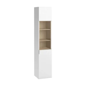 VOX 4You Smalt Vitrinskåp 42 cm djup 40 cm bred 206 cm hög Ljust Trä VOX - Förvaring Populärt val