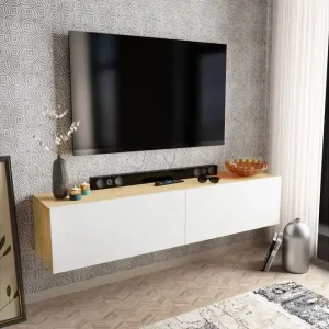 Rinorea Tv-bänk 159,7x34,1 cm Vit - Möbler Begränsad tid
