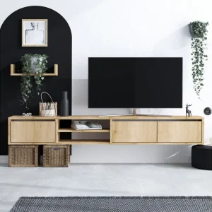 Desgrar Tv-möbelset 180x25 cm Natur - Möbler Sista chansen