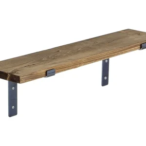 Lilamae Vägghylla 60 cm Svart/Valnöt - Förvaring Kampanjpris