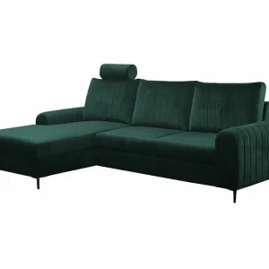 Snabb frakt Kintore 3-sits Hörnbäddsoffa Dark green - Möbler