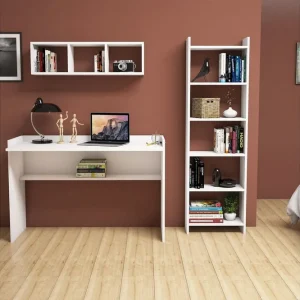 Beställ nu Kazeck Kontorsmöbelset 118 cm Vit - Möbler