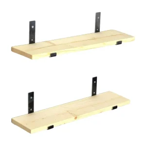 Lägg i varukorgen Wayte Vägghylla 60 cm Svart/Ek - Förvaring