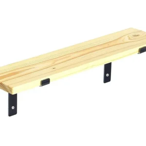 Straad Vägghylla 60 cm Svart/Valnöt - Förvaring risnedsättning